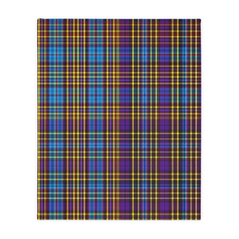 48CB  Colorful Plaid Blanket