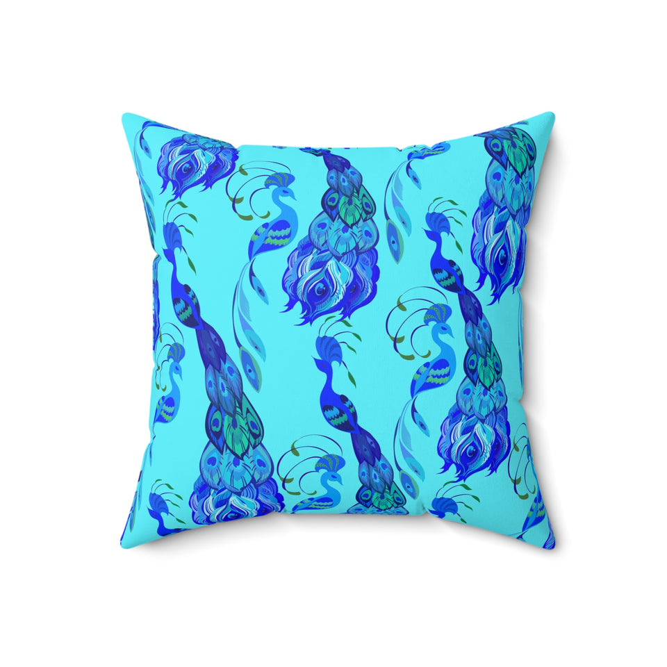 23PCF  Peacock Feather Pillow