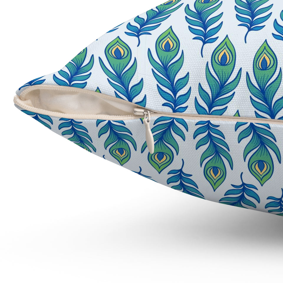 30PCF  Peacock Feather Pillow