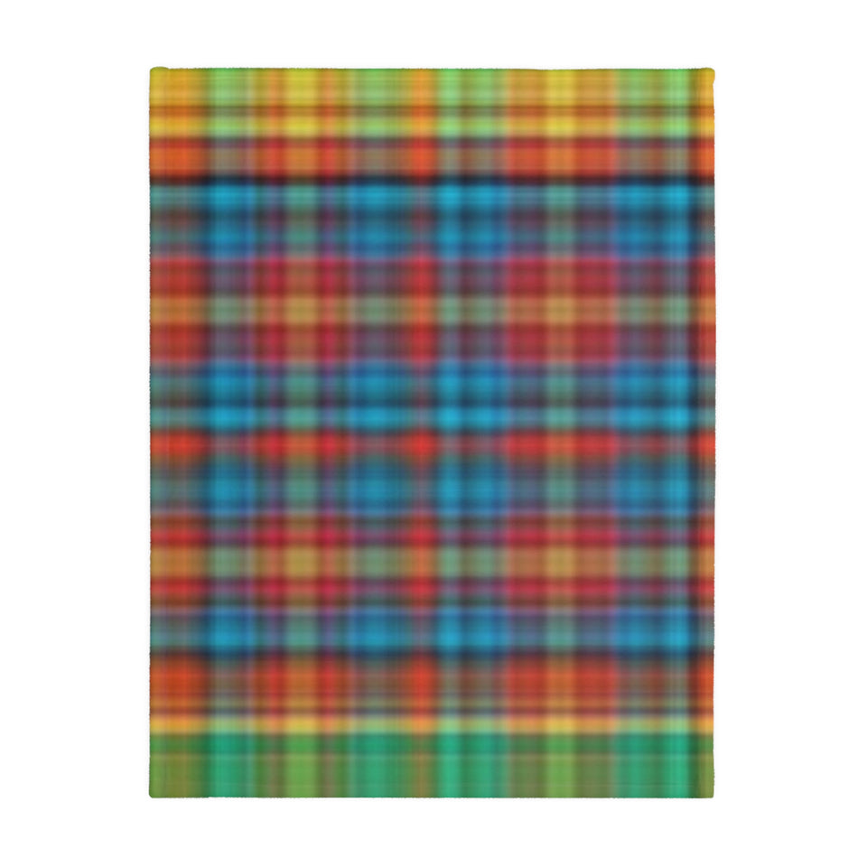 60CB  Colorful Plaid Blanket