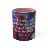 82CMSM  Colorful Marble Luke 4:41 Mug