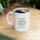 14ALM  Abraham Lincoln Historical Quote mug