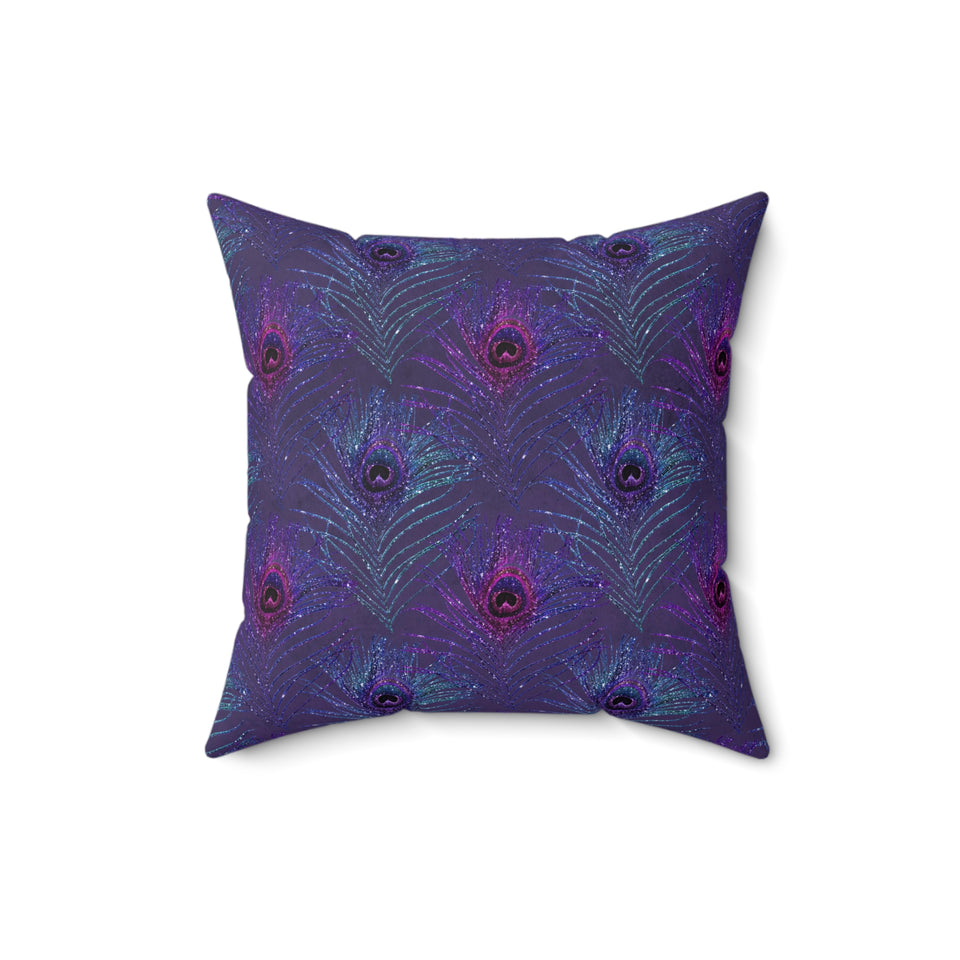 14PCF  Peacock Feather Pillow