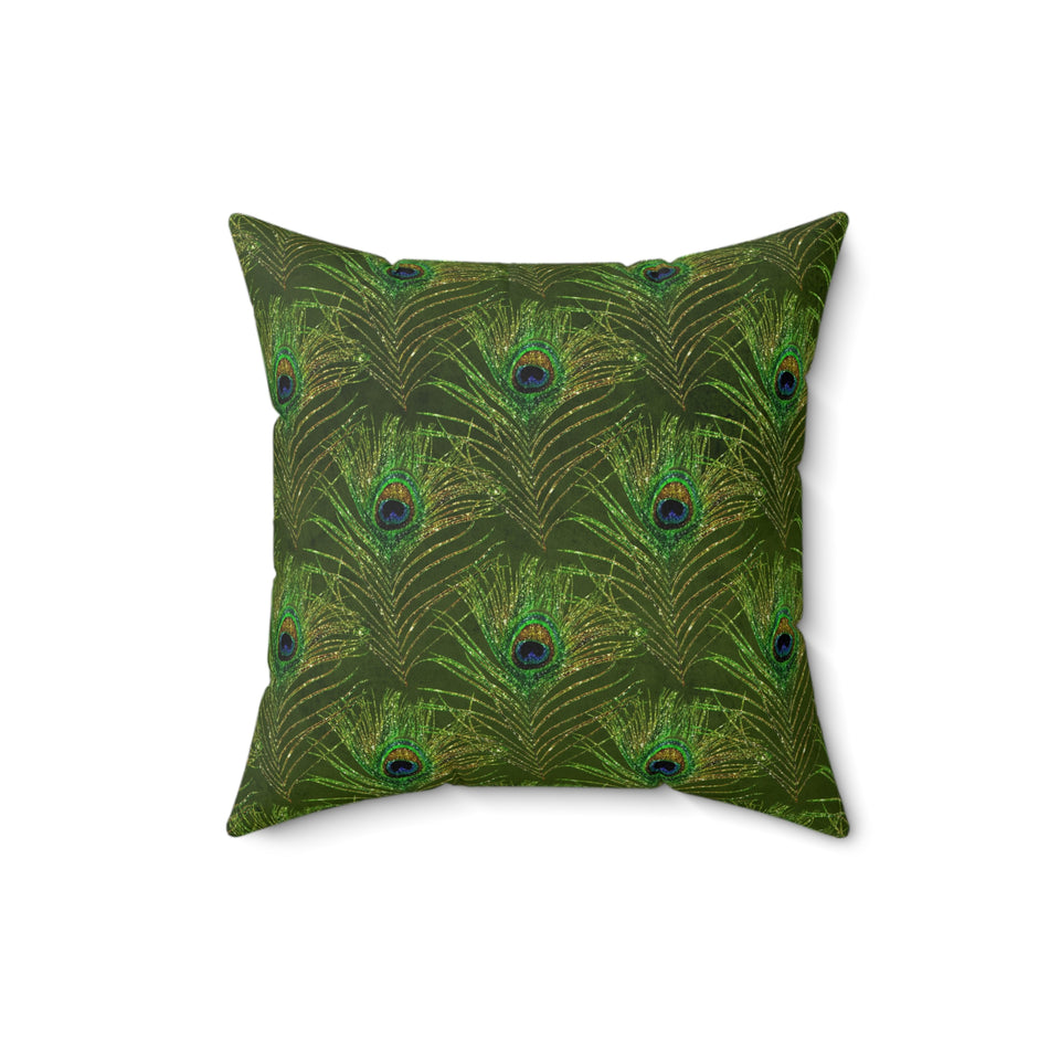 6PCF  Peacock Feather Pillow