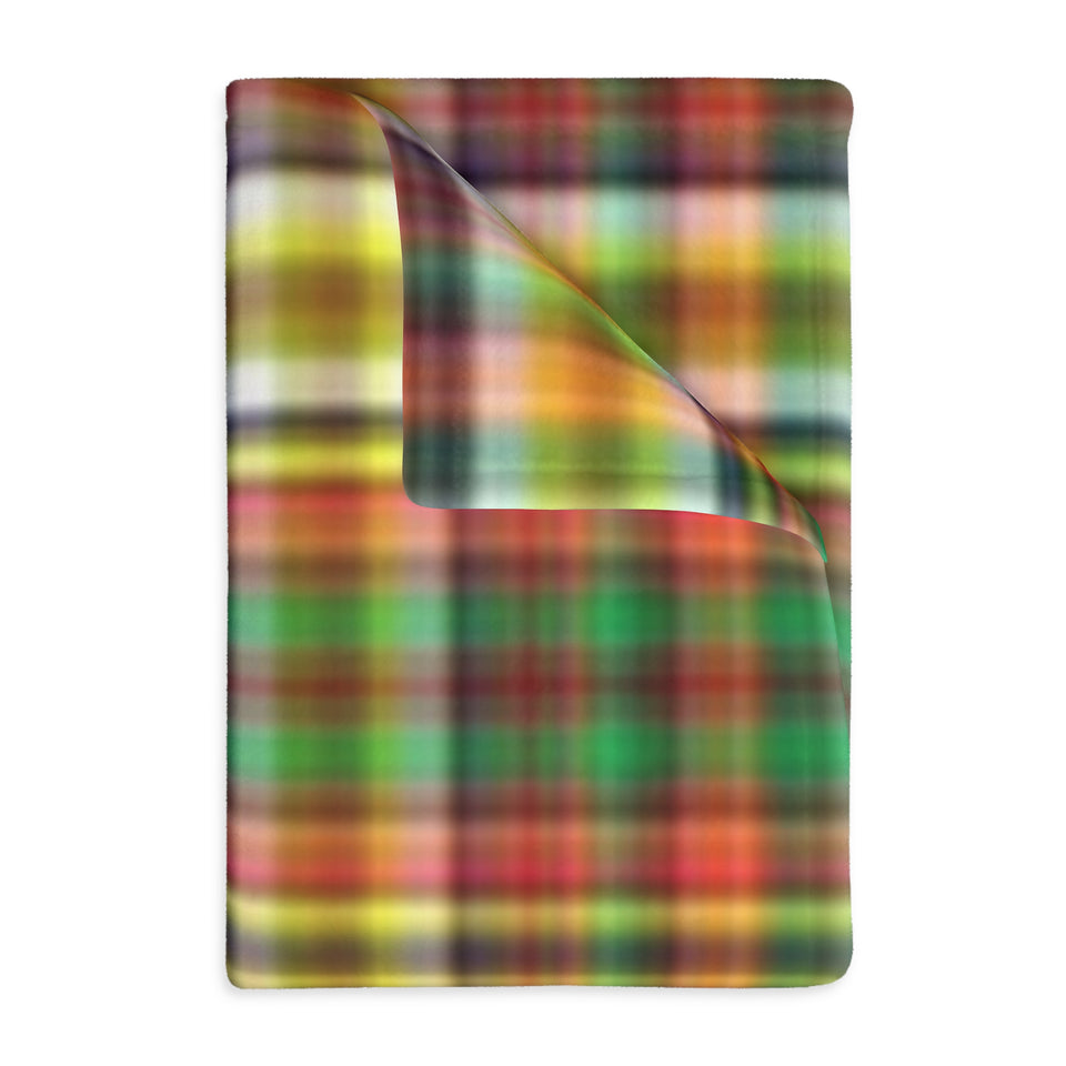 66CB  Colorful Plaid Blanket