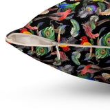 52PCF  Peacock Feather Pillow