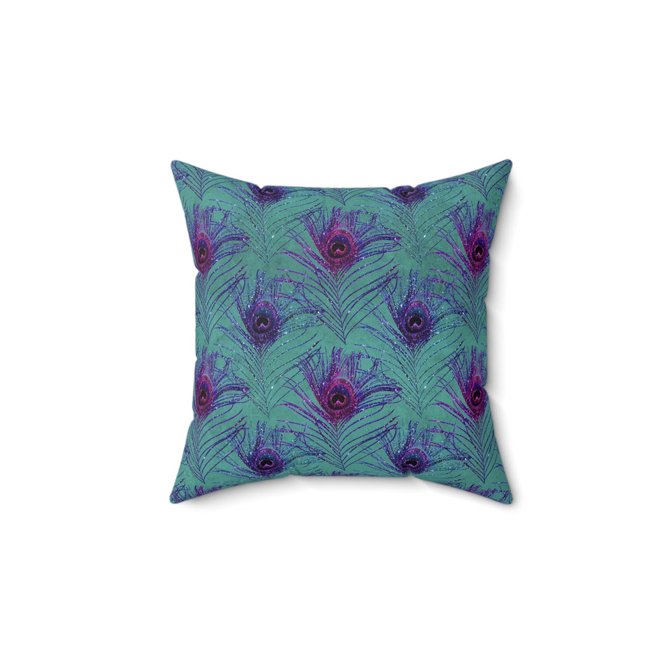 3PCF  Peacock Feather Pillow