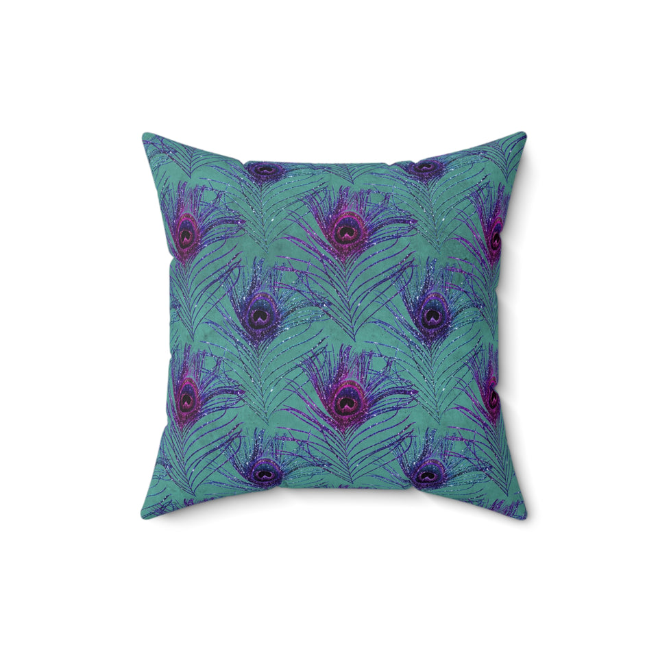 3PCF  Peacock Feather Pillow