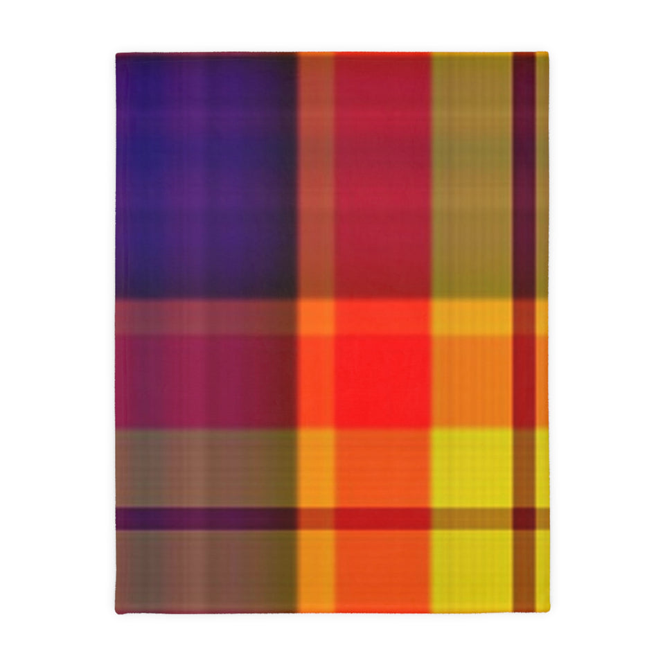 39CB  Colorful Plaid Blanket