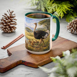 AM16  Ostrich Family Mug