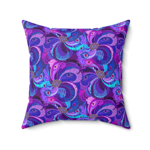 27PCF  Peacock Feather Pillow