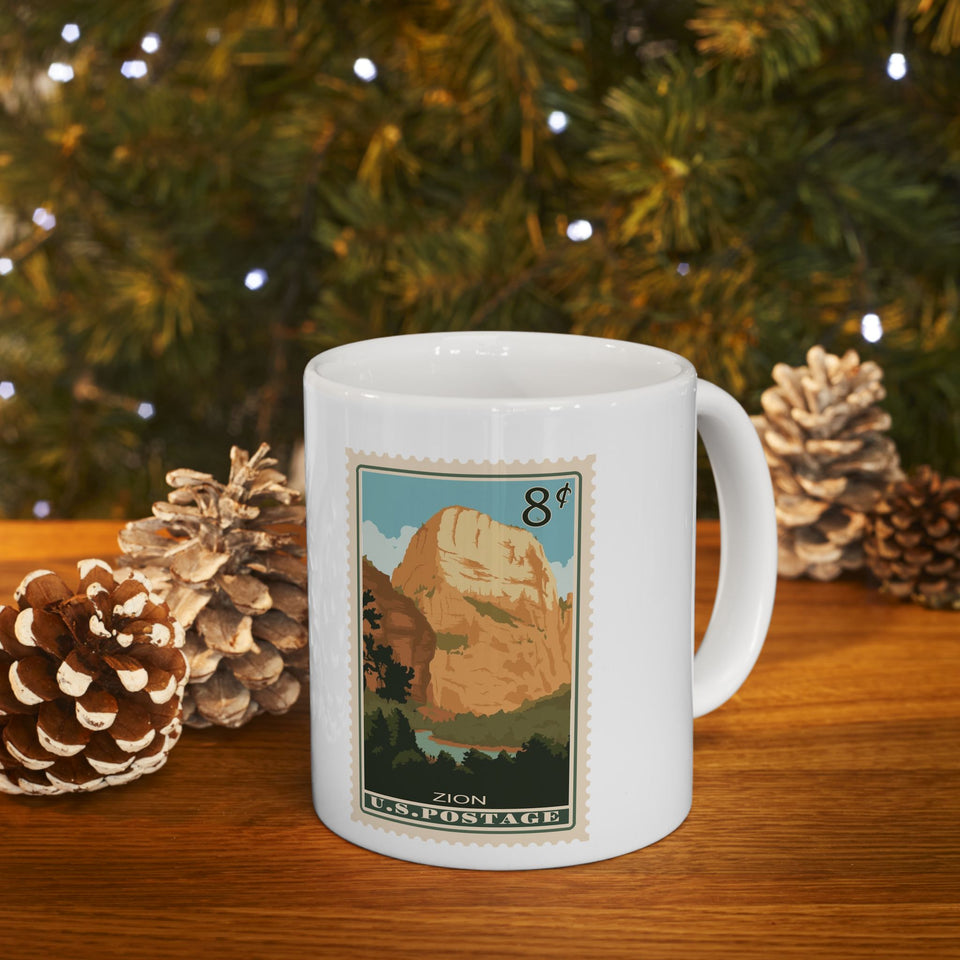 3NPS  Zion National Park Stamp Mug