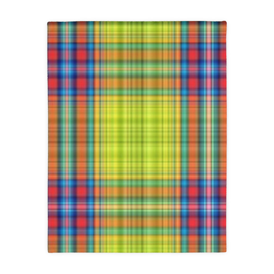 64CB  Colorful Plaid Blanket