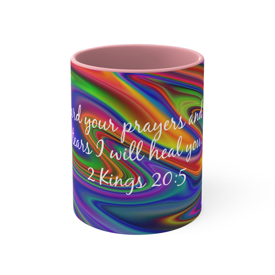 65CMSM  Colorful Marble 2 Kings 20:5 Mug