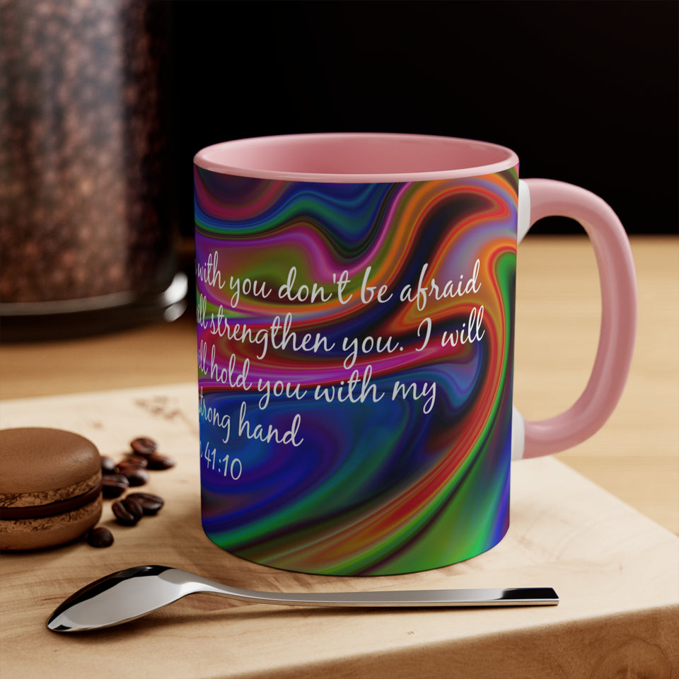 77CMSM  Colorful Marble Isaiah 41:10  Mug