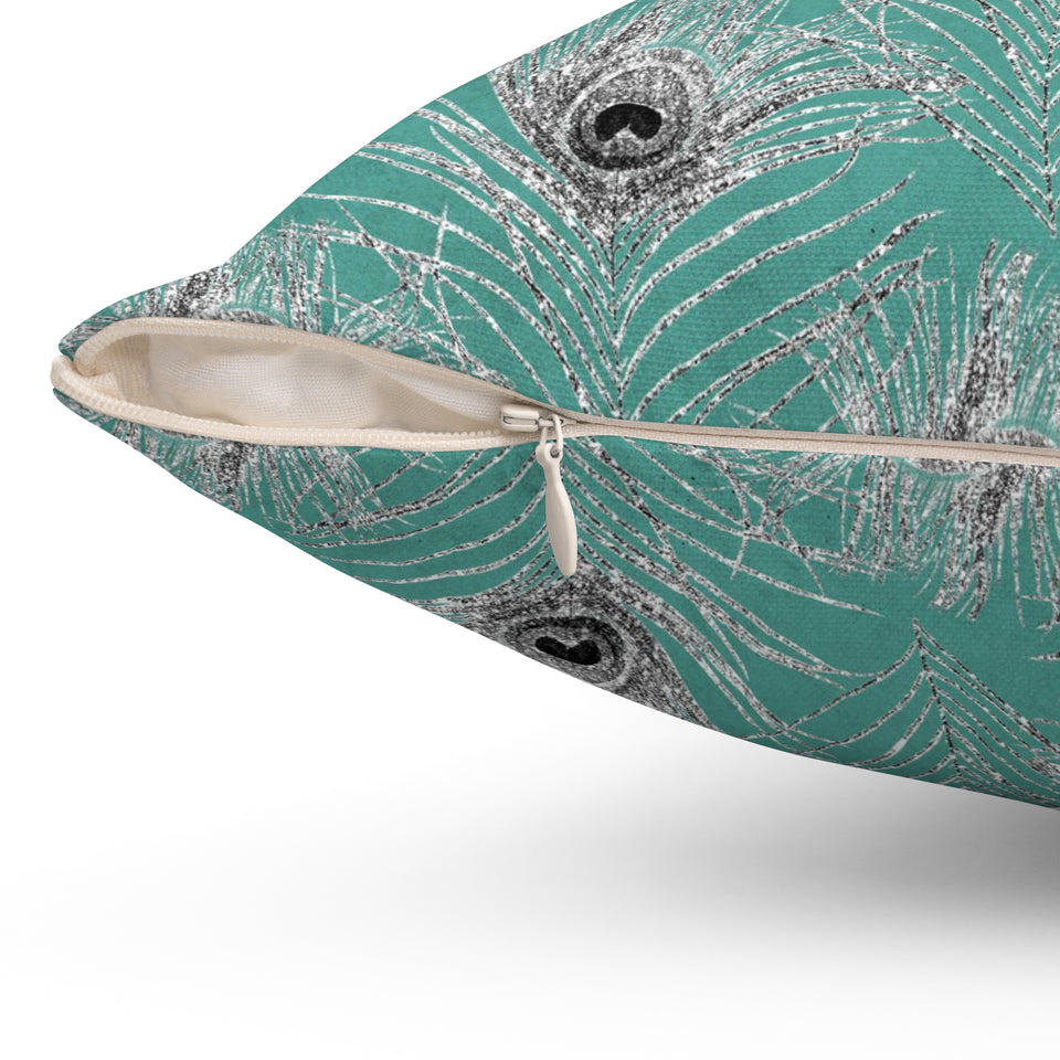 4PCF  Peacock Feather Pillow