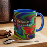 38CMSM  Colorful Marble Romans 8:2  Mug