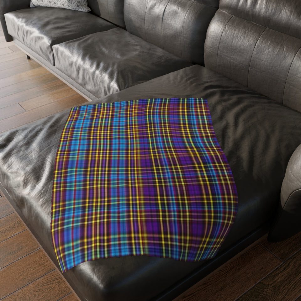 48CB  Colorful Plaid Blanket