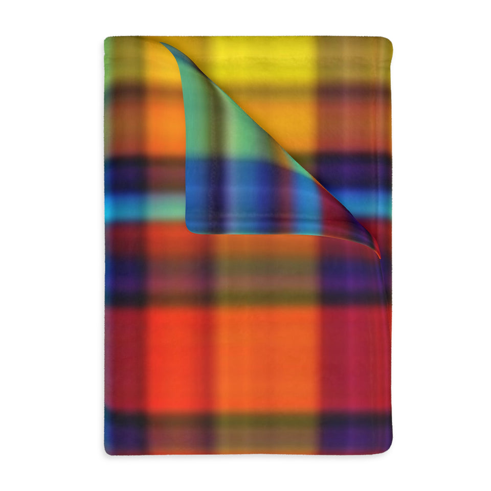 47CB  Colorful Plaid Blanket