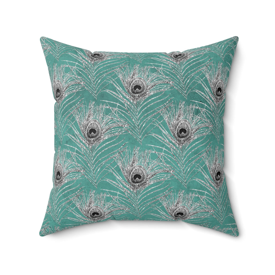 4PCF  Peacock Feather Pillow