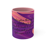 11CMSM  Colorful Marble Ephesians 1:7-8 Mug