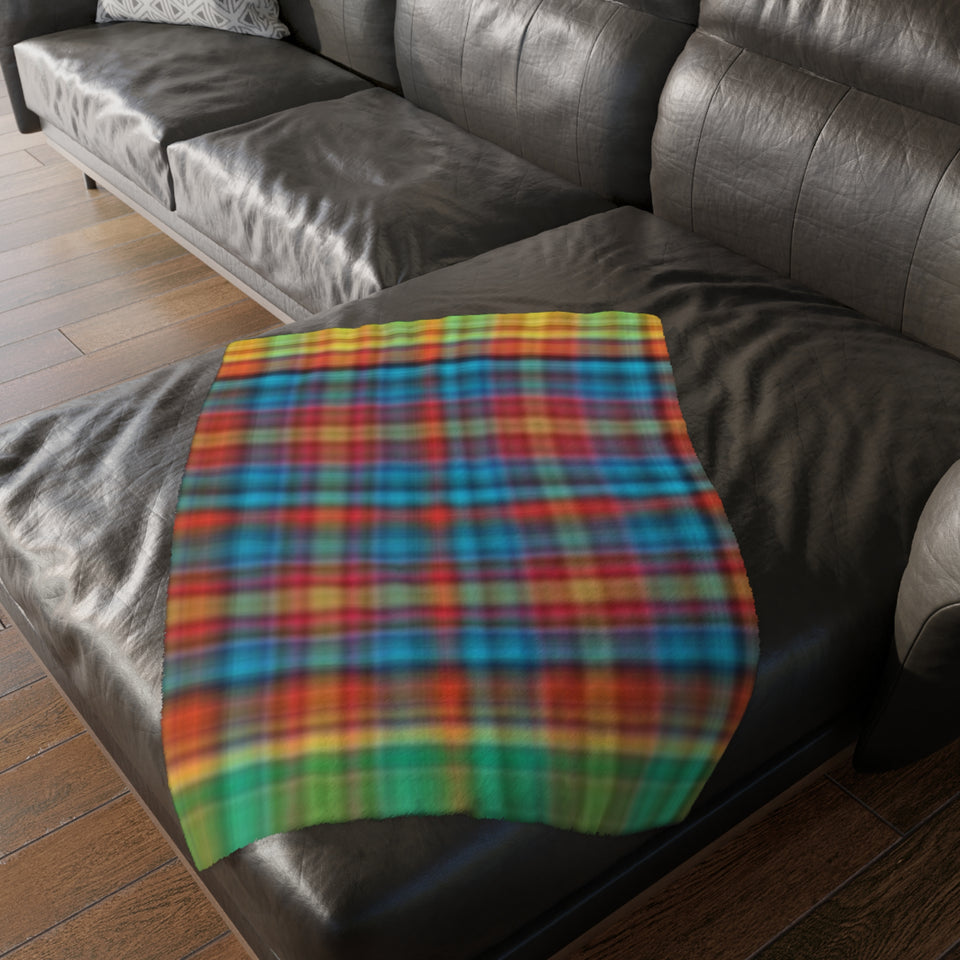 60CB  Colorful Plaid Blanket