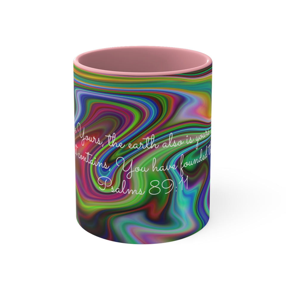 52CMSM  Colorful Marble Psalms 89:11  Mug