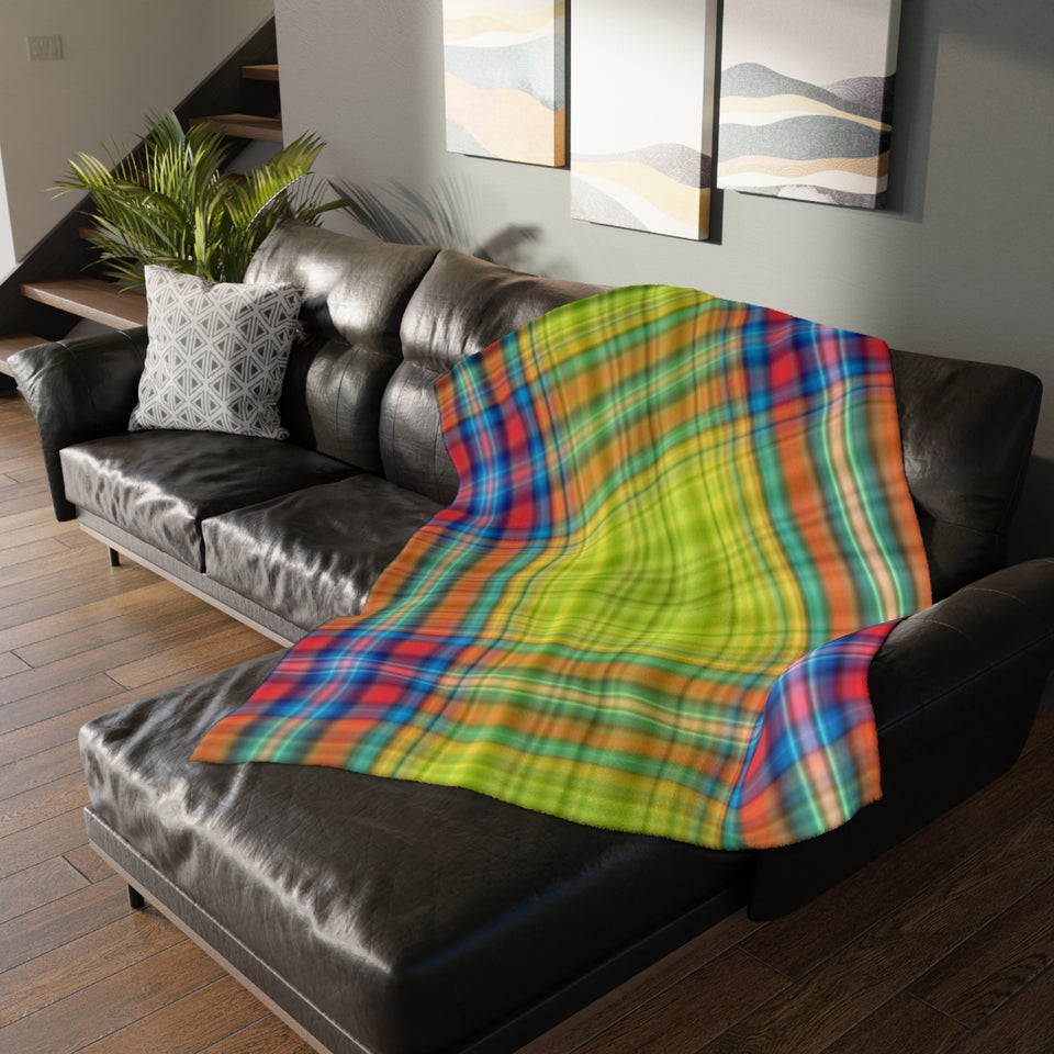 64CB  Colorful Plaid Blanket