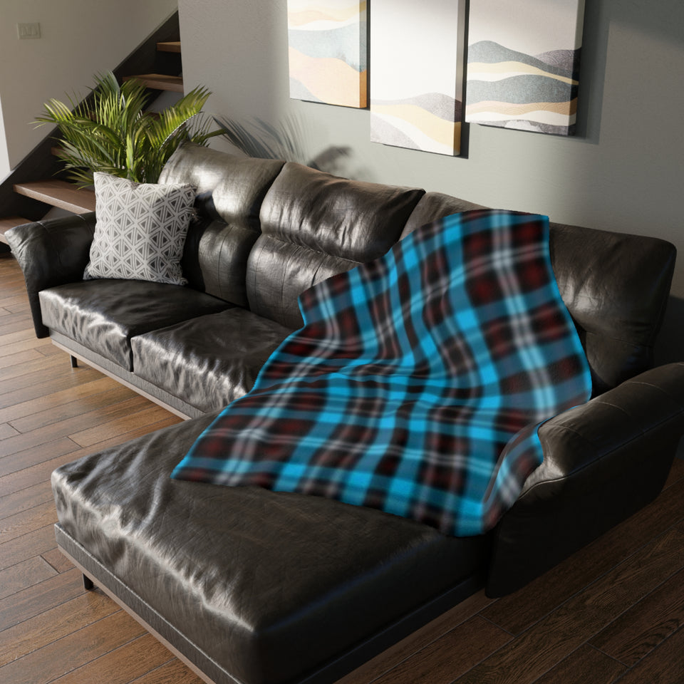 56CB  Colorful Plaid Blanket