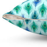 32PCF  Peacock Feather Pillow