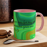 22CMSM  Colorful Marble Isaiah 43:25  Mug