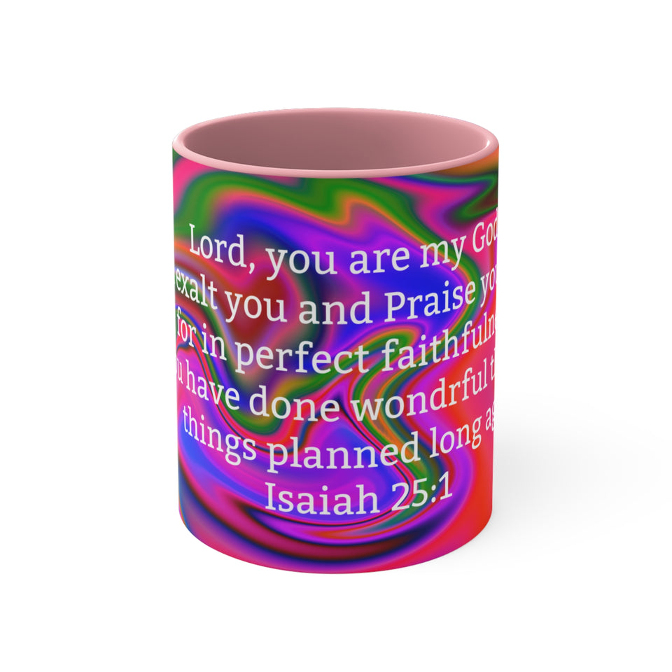 47CMSM  Colorful Marble Isaish 25:1 Mug