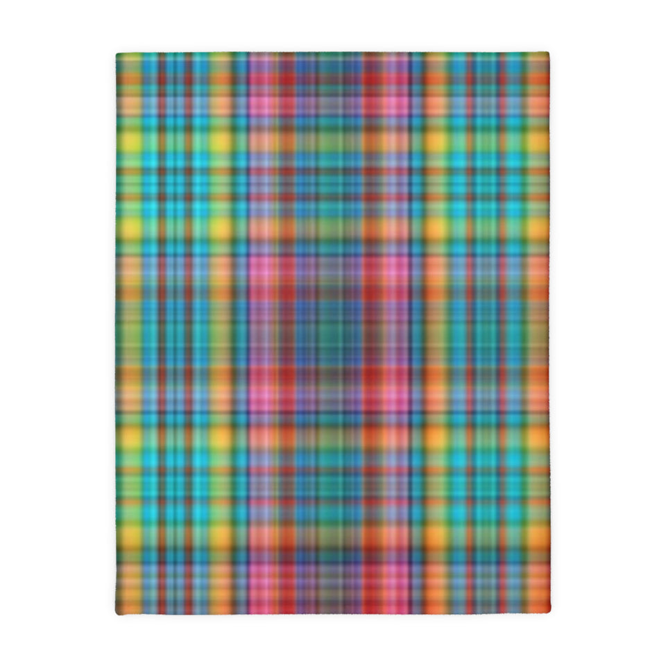 68CB  Colorful Plaid Blanket