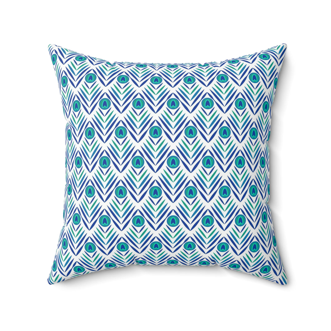 15PCF  Peacock Feather Pillow