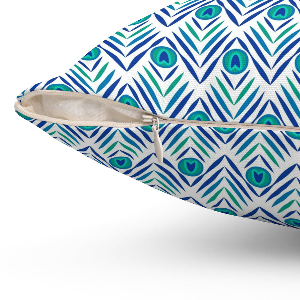 15PCF  Peacock Feather Pillow