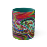 24CMSM  Colorful Marble Galatians 5:1 Mug
