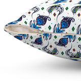 59PCF  Peacock Feather Pillow