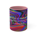 30CMSM  Colorful Marble Romans 6:23 Mug
