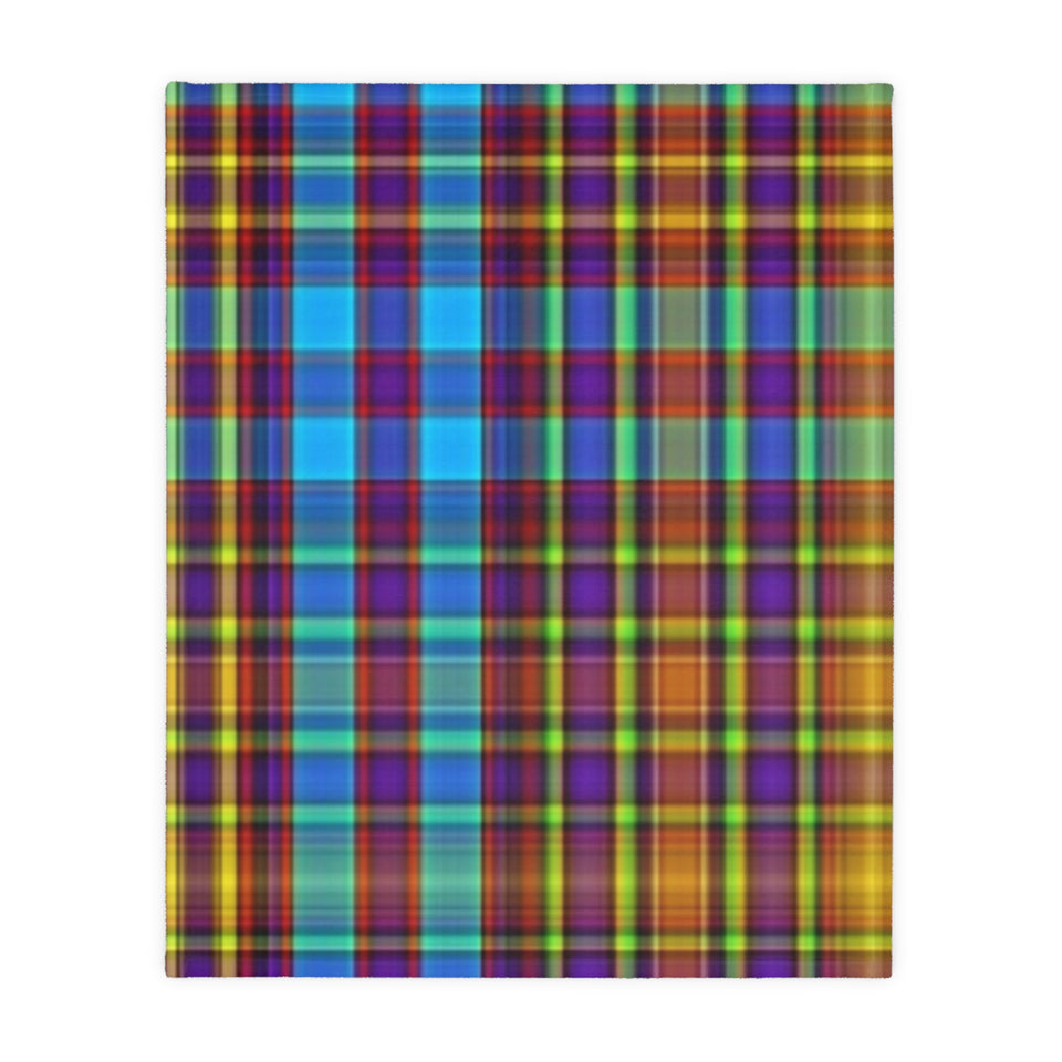 50CB  Colorful Plaid Blanket