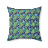 53PCF  Peacock Feather Pillow