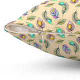 28PCF  Peacock Feather Pillow