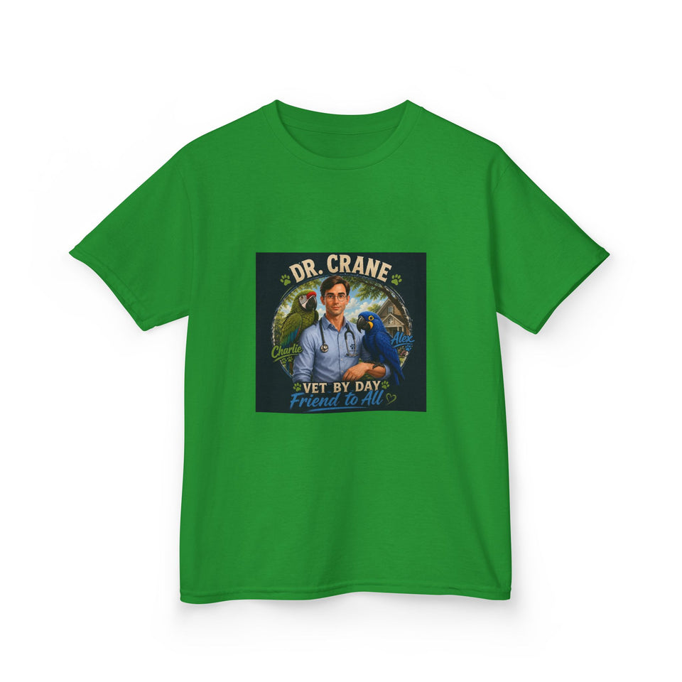 Dr. Crane, Charlie & Alex Kids T-Shirt – Vet by Day, Friend to All CA24