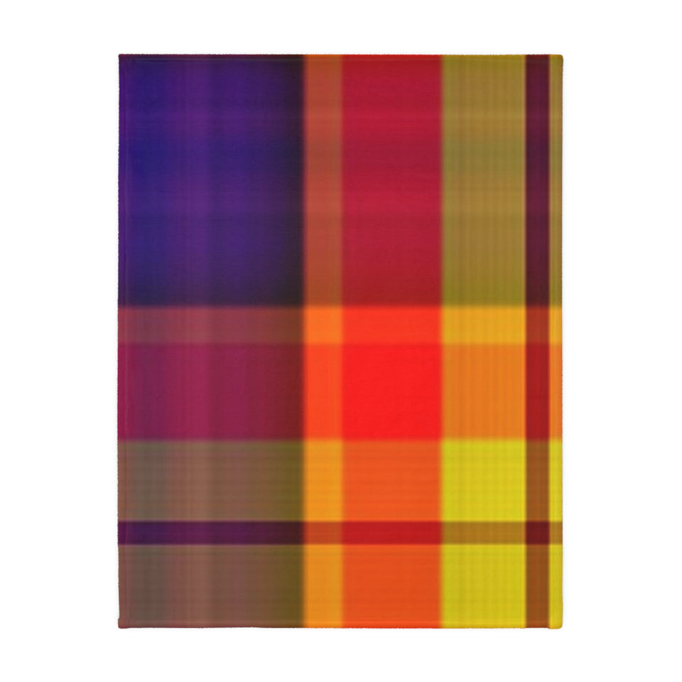 39CB  Colorful Plaid Blanket
