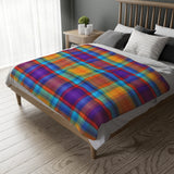 49CB  Colorful Plaid Blanket