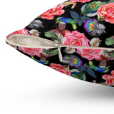 58PCF  Peacock Feather Pillow