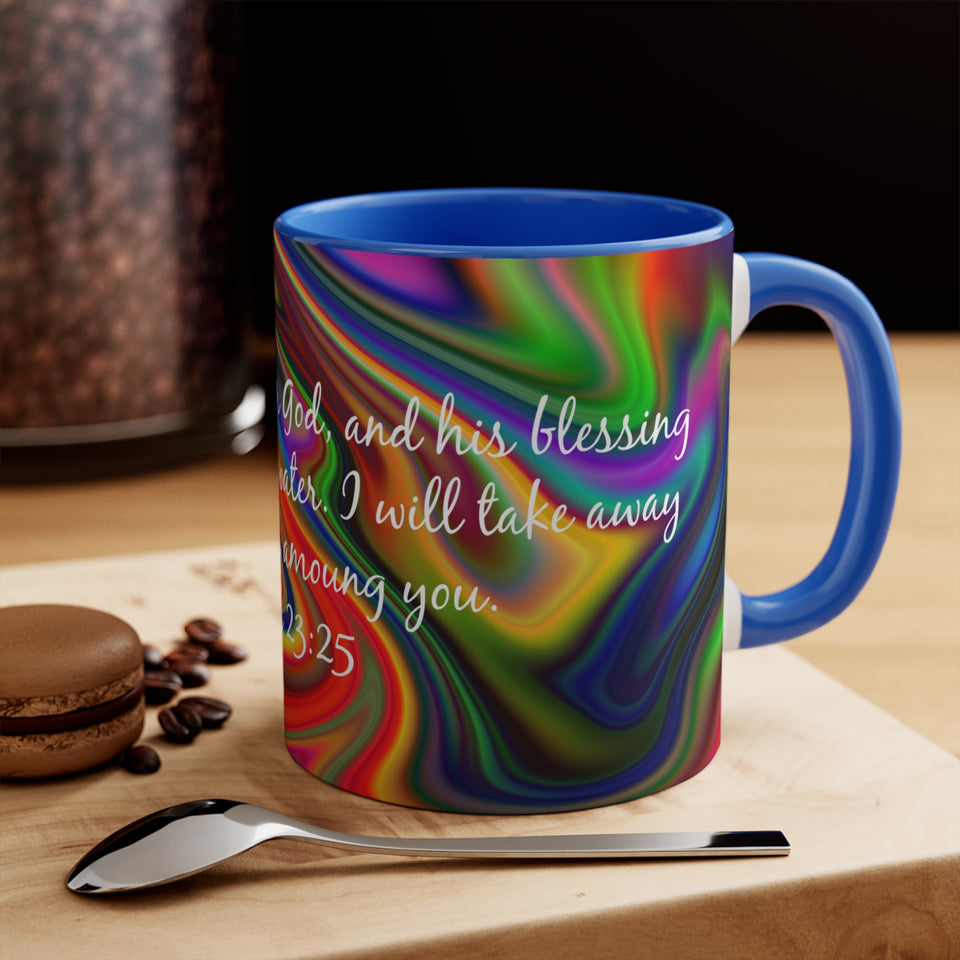 69CMSM  Colorful Marble Exodus 23:25 Mug