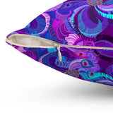 27PCF  Peacock Feather Pillow