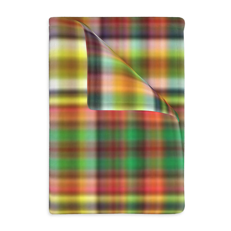 66CB  Colorful Plaid Blanket