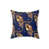 61PCF  Peacock Feather Pillow
