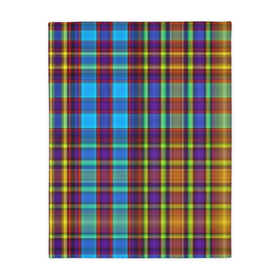 50CB  Colorful Plaid Blanket